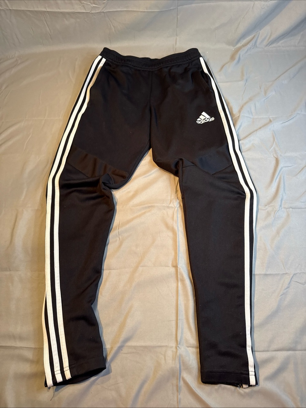 adidas Black Sweatpants with White Side Stripes
